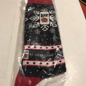 Miller Lite Christmas Socks